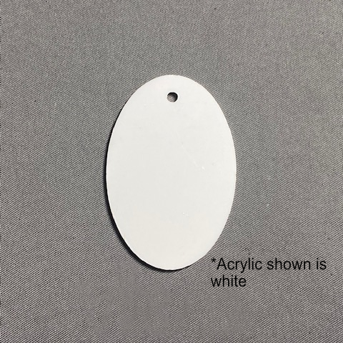 Oval Blank 1/16" Thickness Acrylic Shape - 2 Inch
