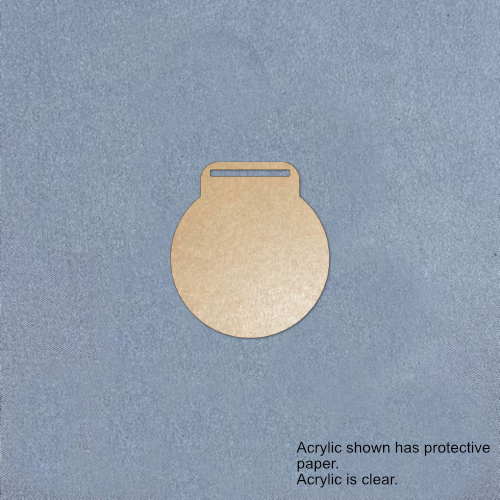 Medal with Slot Blank Acrylic Shape - 2.5 Inch