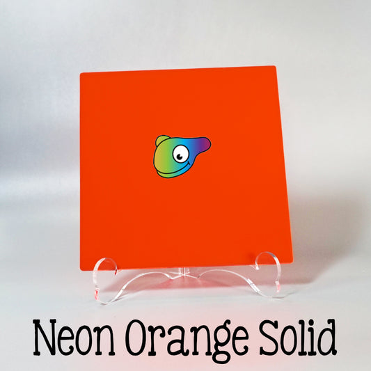 Neon Orange Solid Color Acrylic Sheets - Multiple Sizes