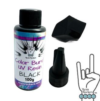 Black Color Burst Colored UV Resin Hard Type