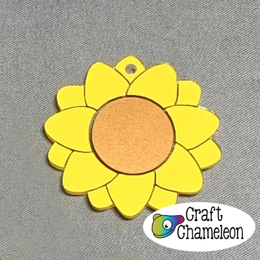 Sunflower Blank Acrylic Shape - 1.5 Inch