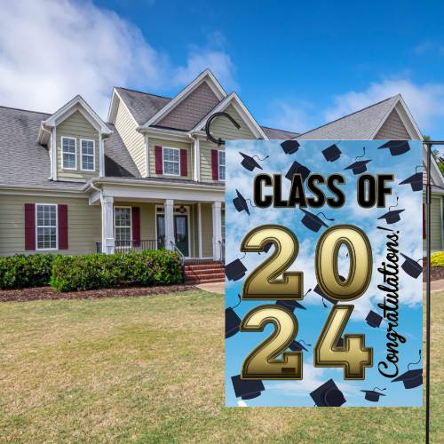 Class of 2024 Garden Flag Sublimation Digital Design - PNG