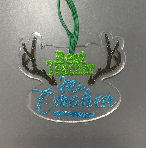Antlers with Space for Personalization Blank Acrylic Shape - 3 Inch