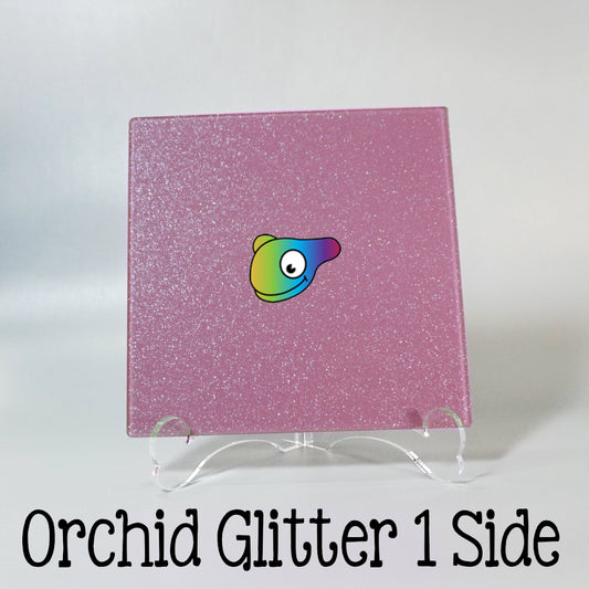 Orchid Glitter 1 Side Color Acrylic Sheets - Multiple Sizes