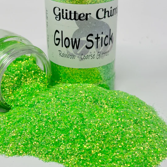 Glitter Chimp Glow Stick - Coarse Rainbow Glitter