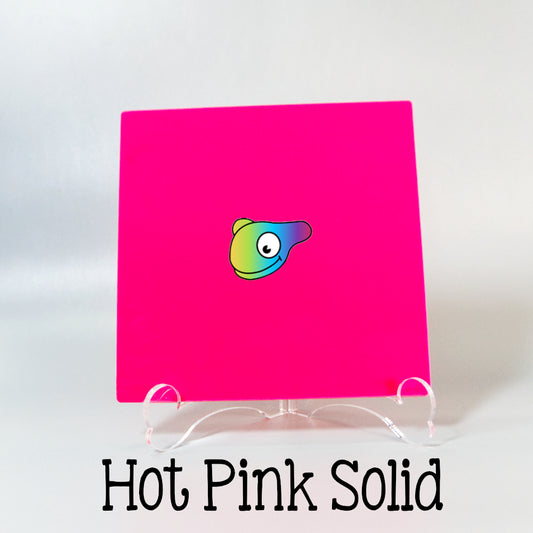 Hot Pink Solid Color Acrylic Sheets - Multiple Sizes