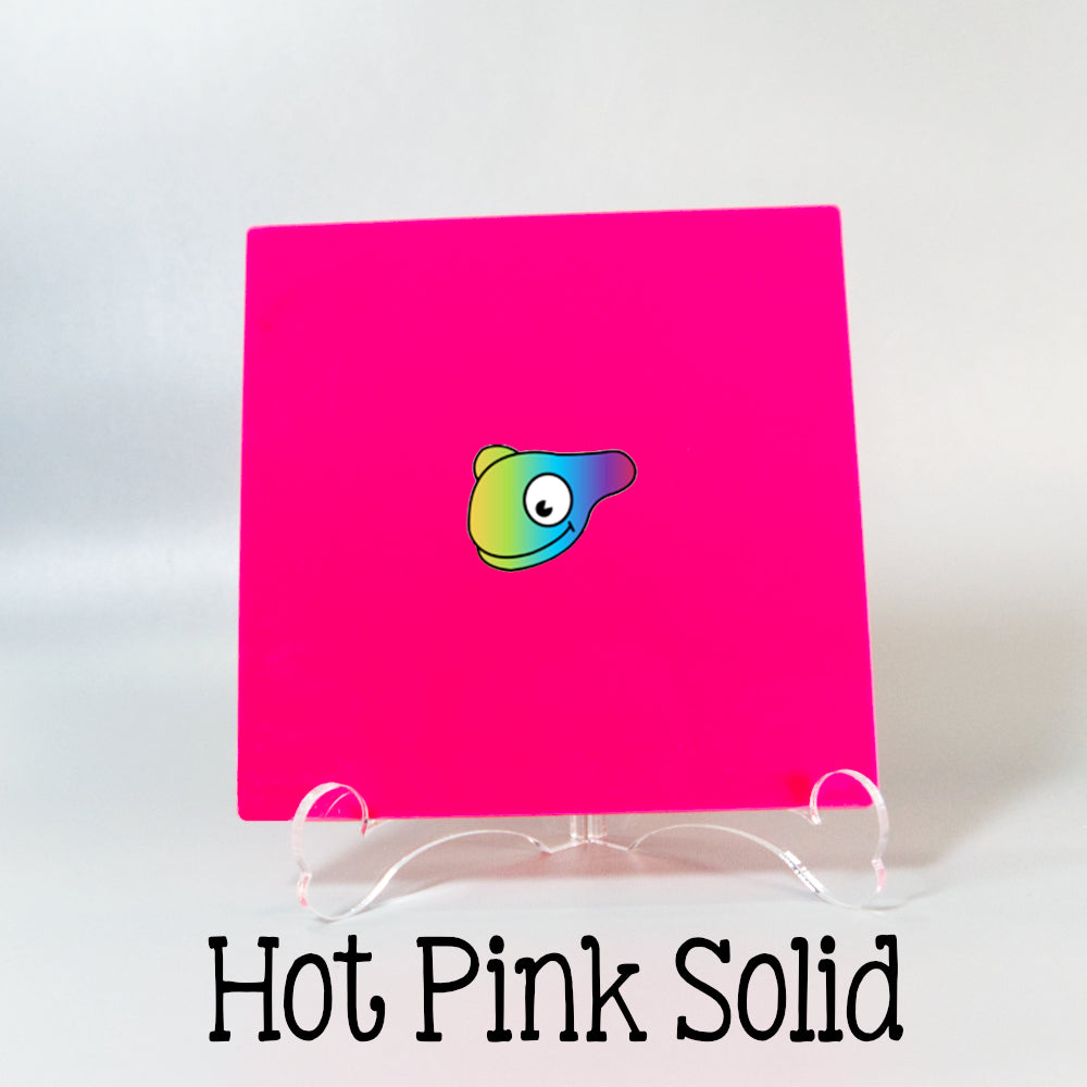 Hot Pink Solid Color Acrylic Sheets - Multiple Sizes