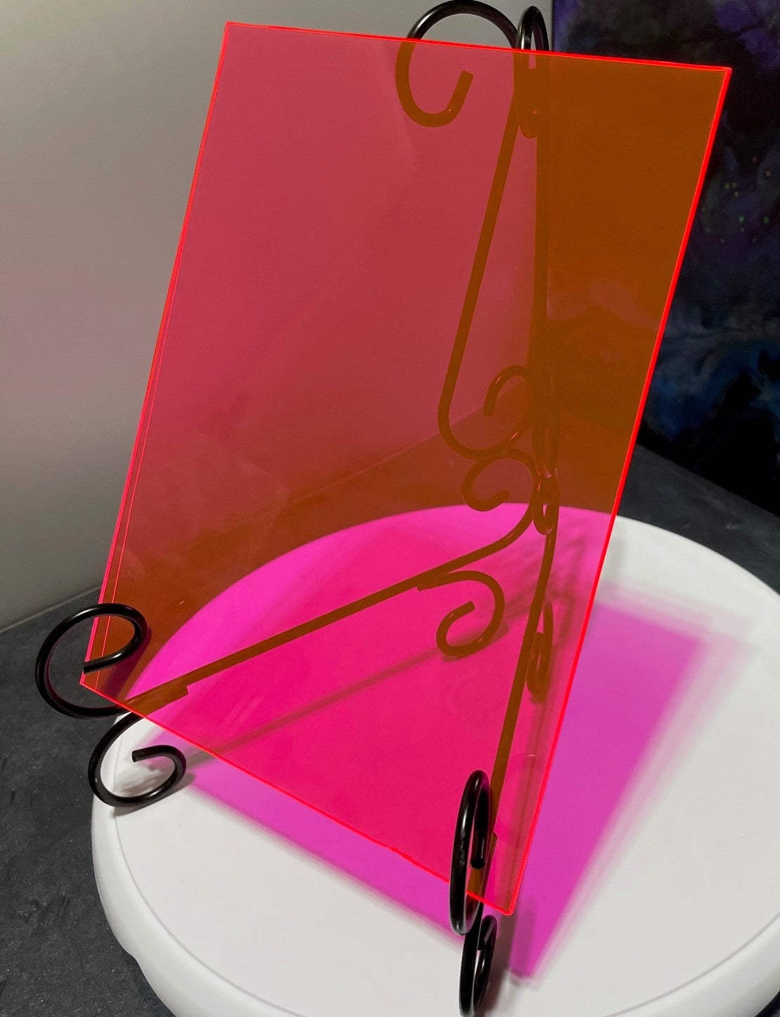 Transparent Hot Pink Acrylic Sheets - Multiple Sizes