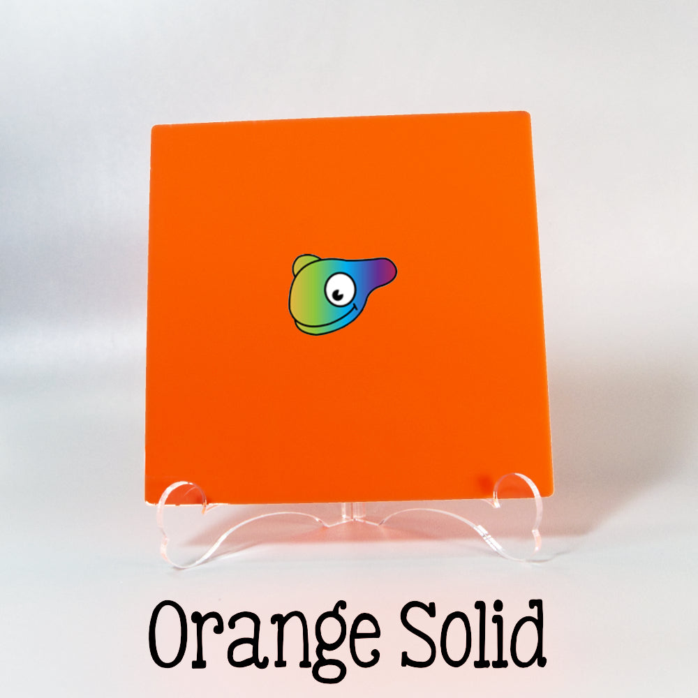Orange Solid Color Acrylic Sheets - Multiple Sizes