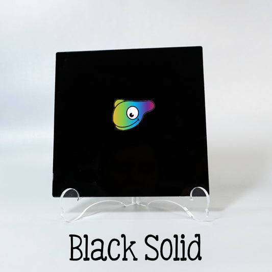 Black Solid Color Acrylic Sheets - Multiple Sizes