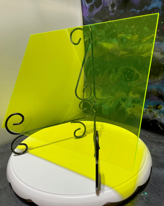 Transparent Yellow Acrylic Sheets - Multiple Sizes