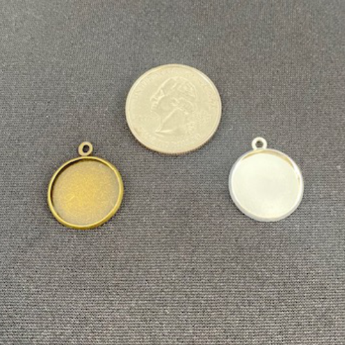 Bezel for Necklace or Earring - 5/8 Inch - Set of 5