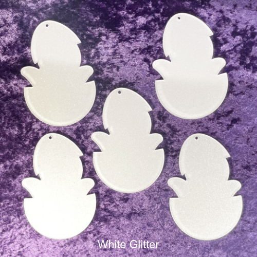 Easter Chick Blank Acrylic Shape - 3 x 4 Inch - Set of 5