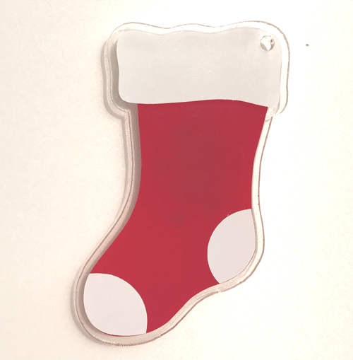 Christmas Stocking Blank Acrylic Shape - 3 Inch