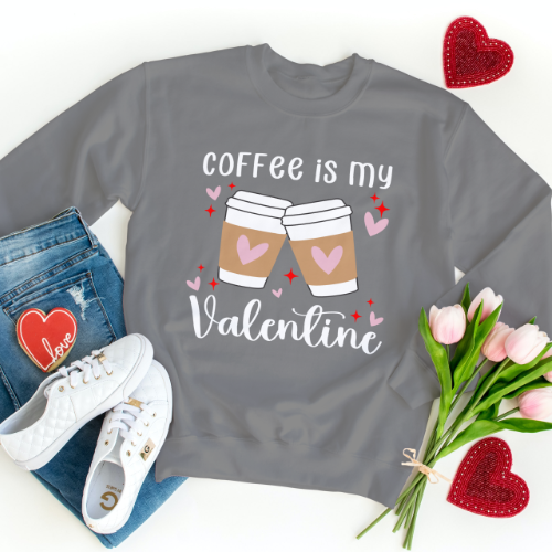 Coffee is my Valentine Digital Design - SVG