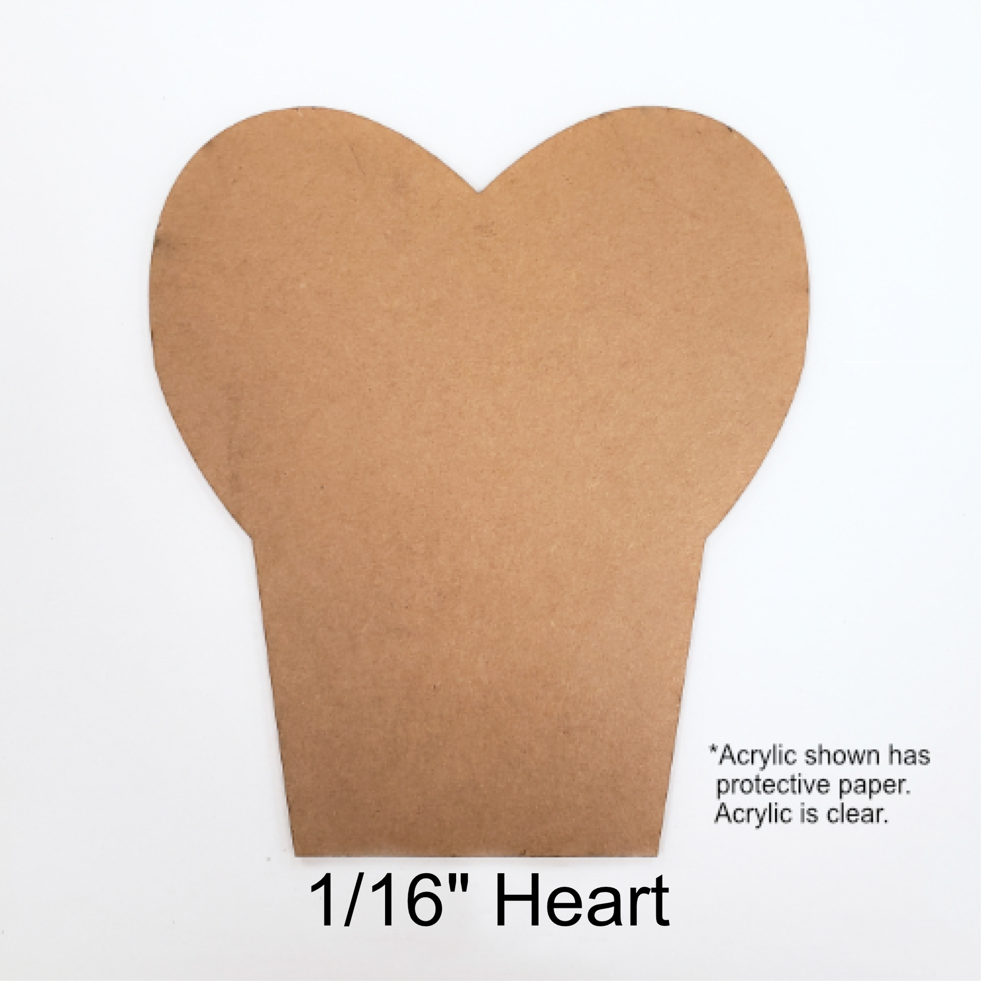 Heart Blank Sublimation Acrylic Shape - 1 Inch - Set of 5 – Craft