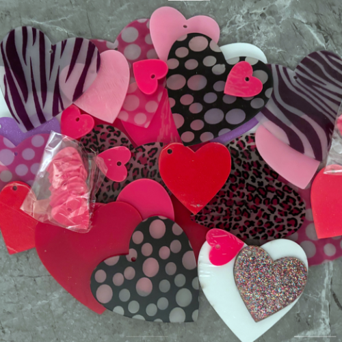 Craft Box - Various Heart Acrylic Shapes