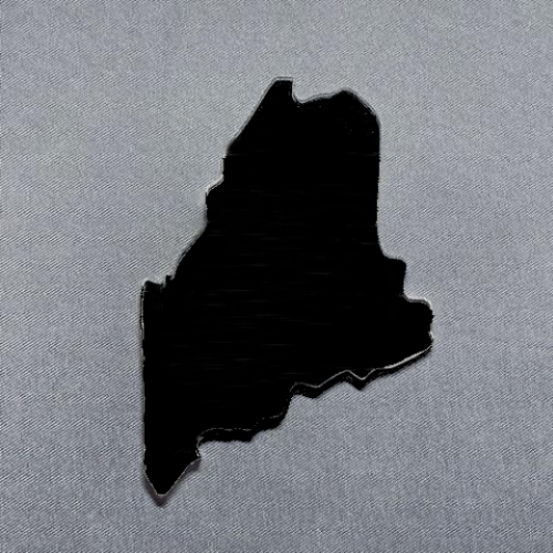Maine State Blank Acrylic Shape - 5/8" - Set of 10