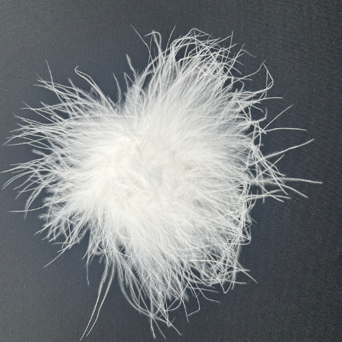 Marabou Feather Puff - White