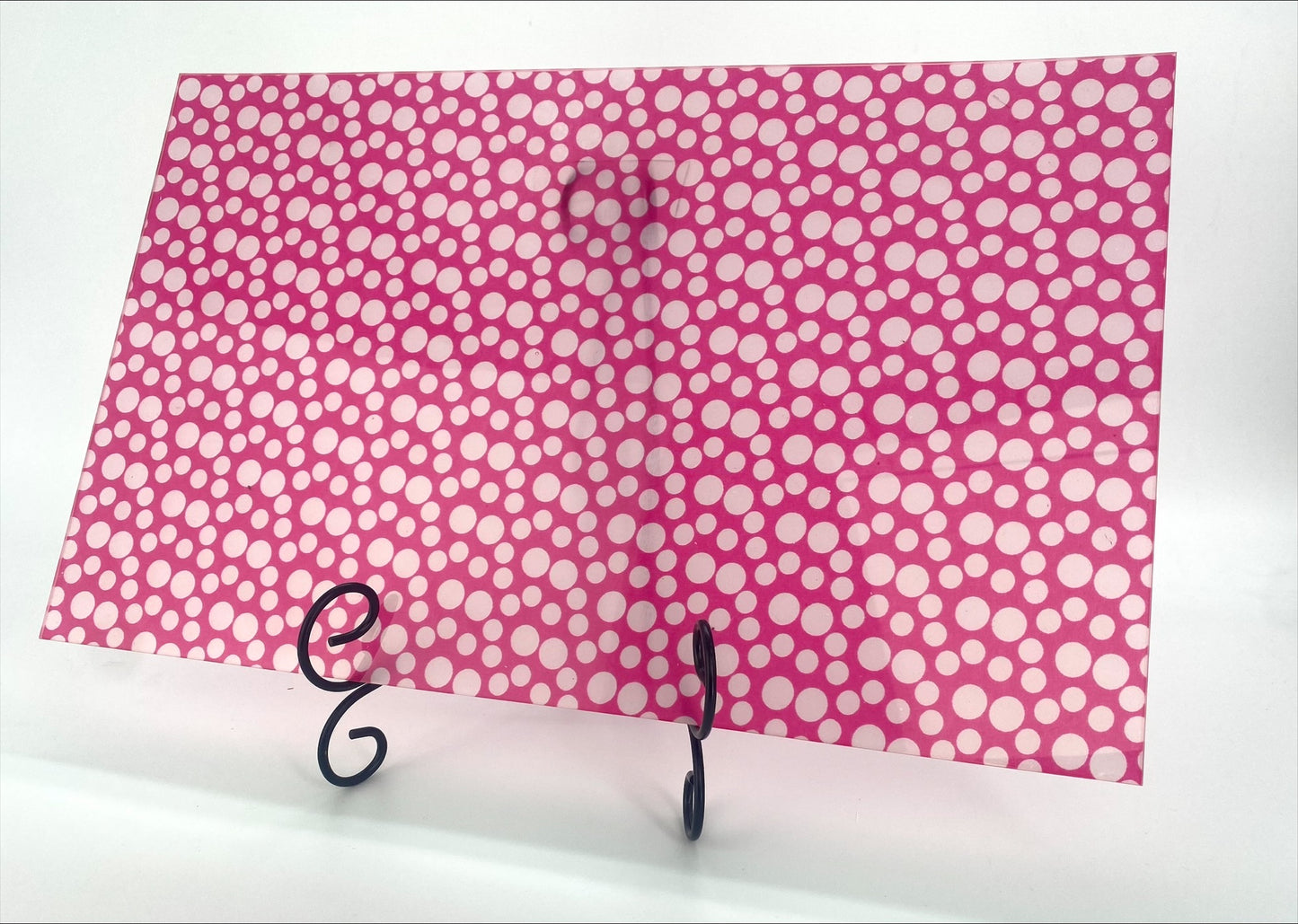 Pink with White Dots Pattern Acrylic Sheets - Multiple Sizes