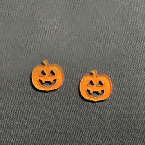 Halloween Pumpkin Blank Acrylic Shape - 5/8" - Set of 10