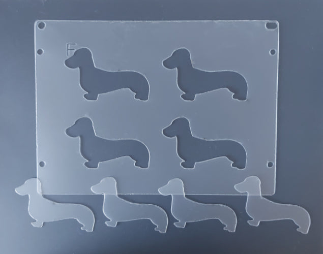 Dachshund - Plastic Template for Etching - 3 Inch
