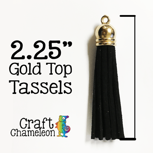 Mini Tassels - Gold Top - 2.25" - Multiple Colors