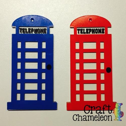 British Phone Booth Blank Acrylic Shape - 3 Inch