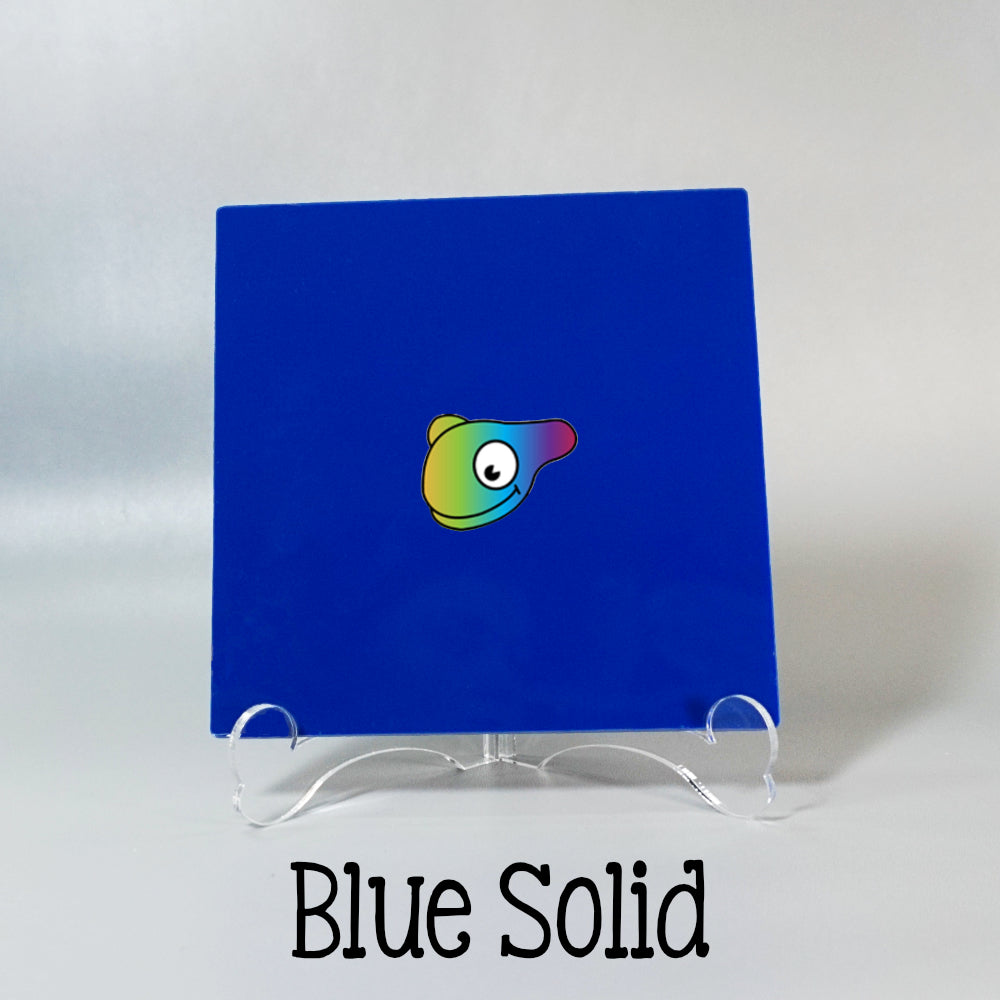 Blue Solid Color Acrylic Sheets - Multiple Sizes