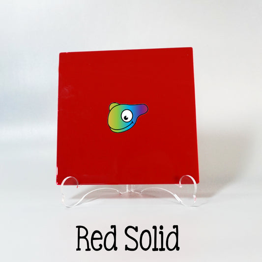 Red Solid Color Acrylic Sheets - Multiple Sizes