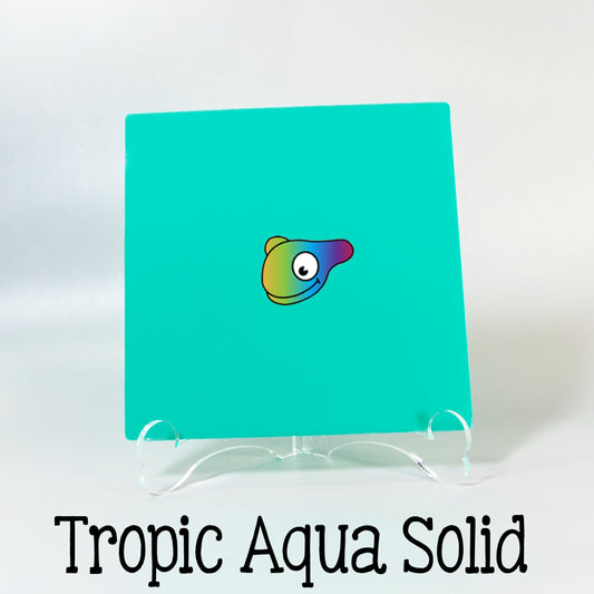 Tropic Aqua Solid Color Acrylic Sheets - Multiple Sizes