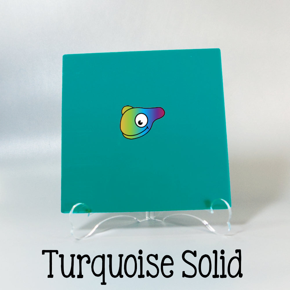 Turquoise Solid Color Acrylic Sheets - Multiple Sizes