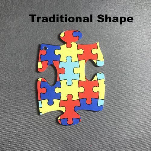 Traditional Puzzle Piece Blank Acrylic Shape - Charm - Set of 10