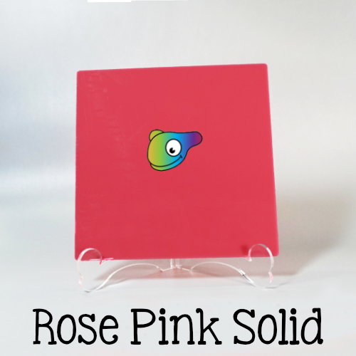 Rose Pink Solid Color Acrylic Sheets - Multiple Sizes