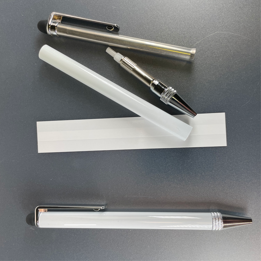 Stainless Steel Swivel Action Stylus Pen with Sublimatable Barrel