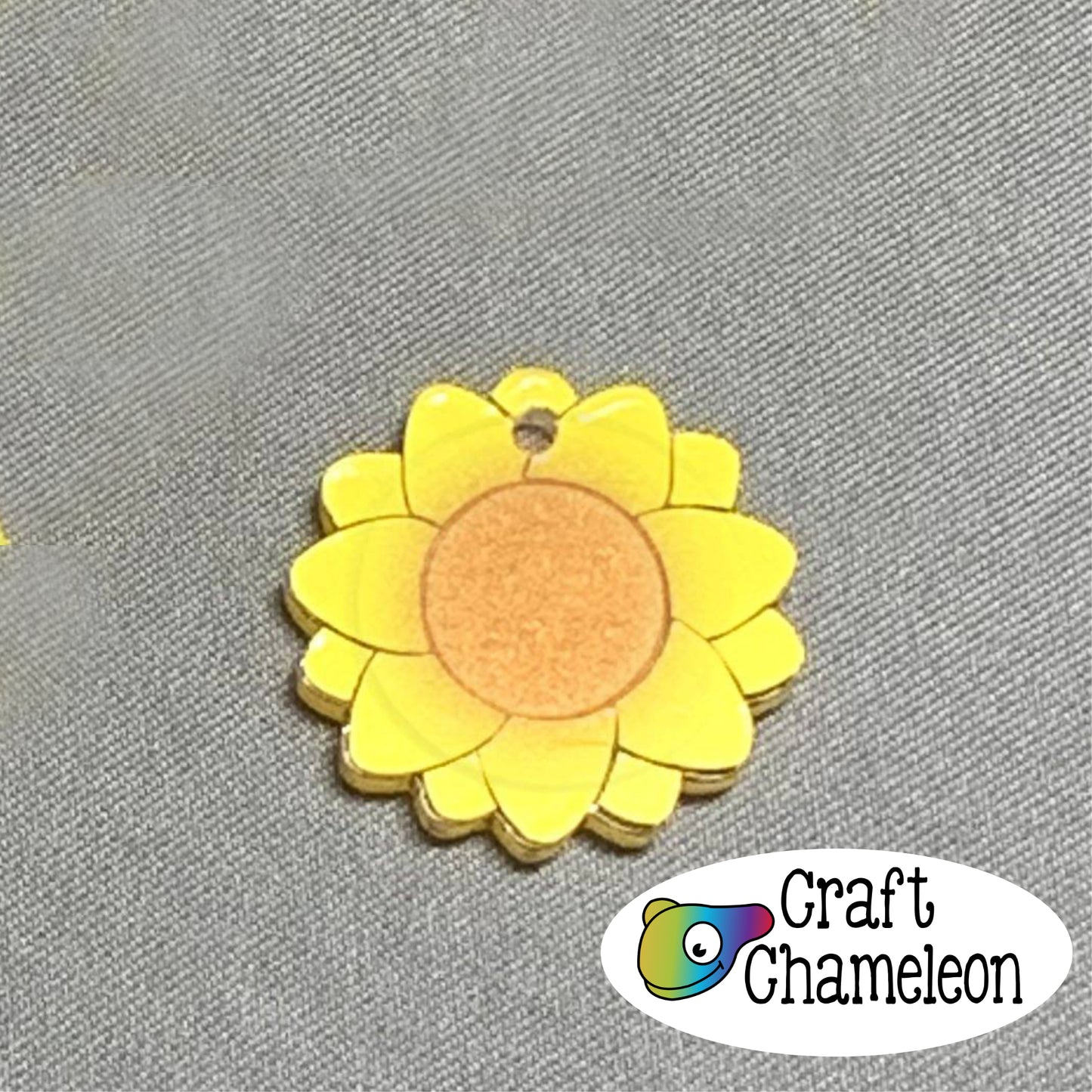 Sunflower Blank Acrylic Shape - Charm - Set of 10