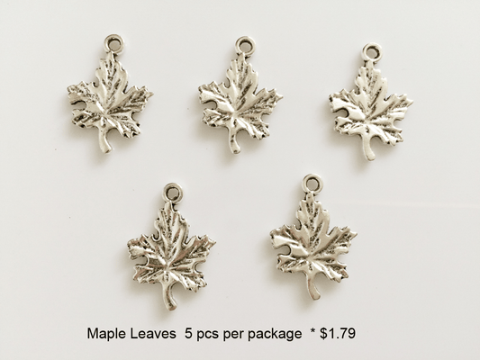 Maple Leaf Metal Charm